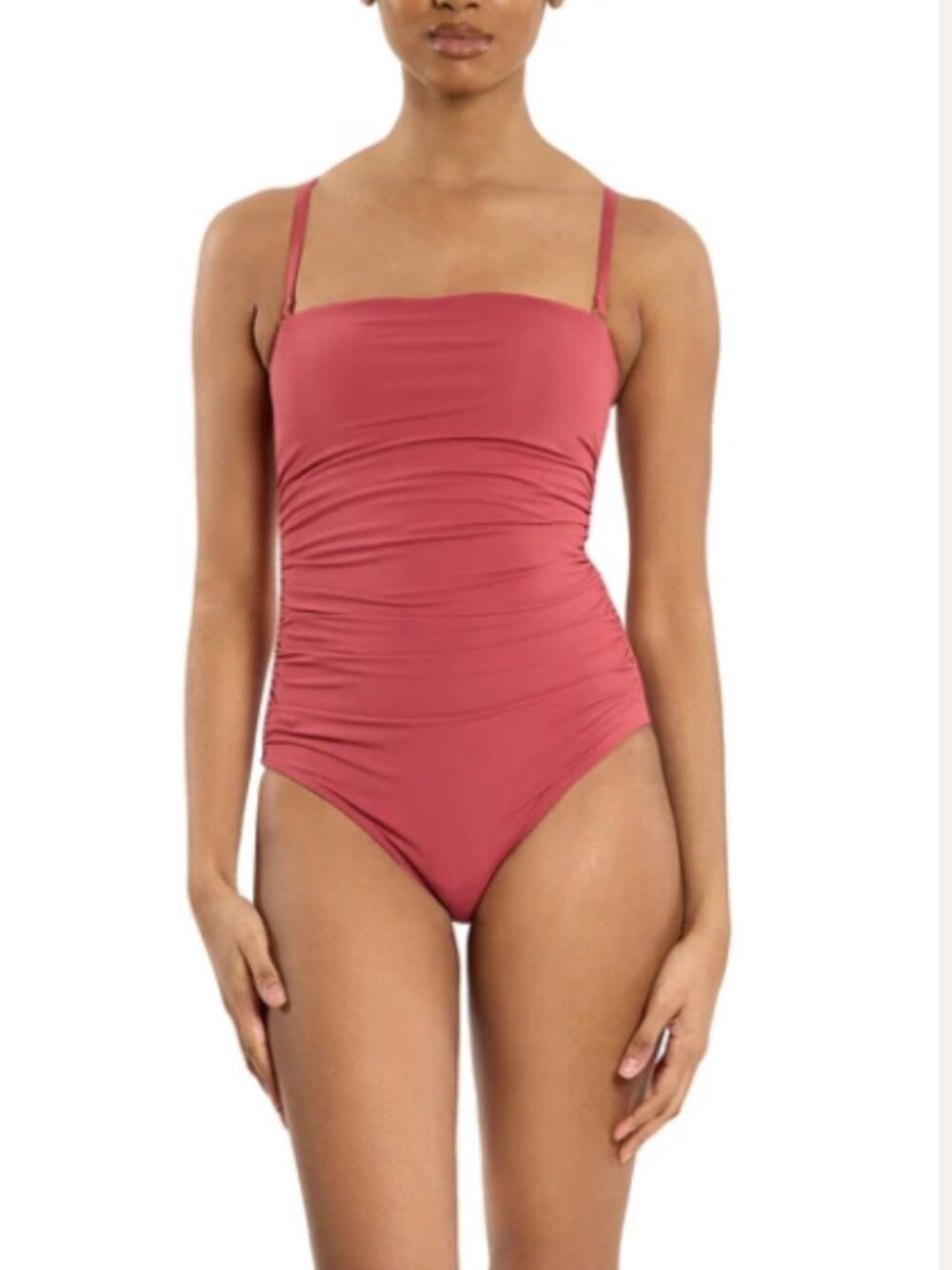 Hanky Panky Bandeau One Piece Swimsuit XL Golden Sunbaked Red